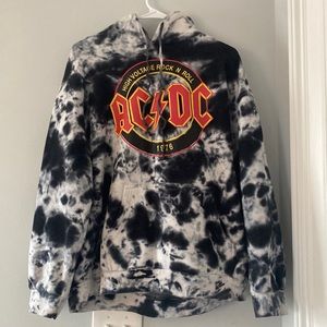 AEROPOSTALE AC/DC TIE-DYE TRENDY HOODIE